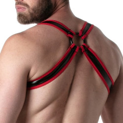 LEADER Harnais BRUT Noir-Rouge